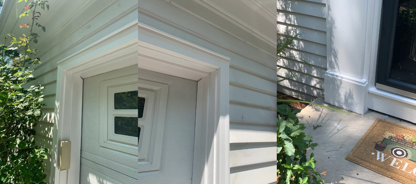 PVC brickmolding trim replacement on exterior door