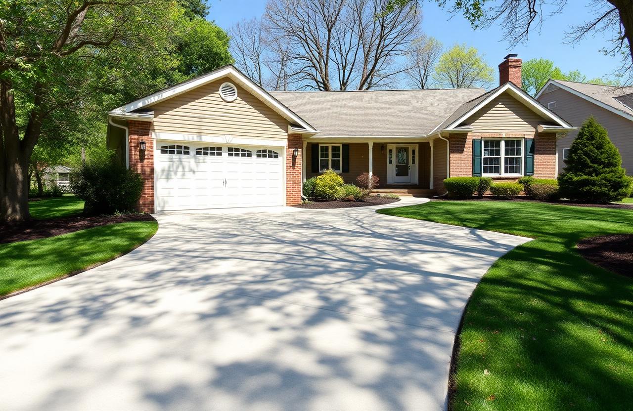 Power washed driveway in Eastlake, OH