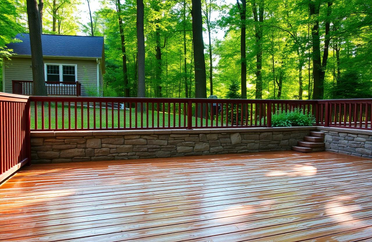Power washed deck in Willoughby Hills, OH